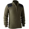 Deerhunter Rogaland Strickpullover Half-zip, Brown Leaf Melange, Herren