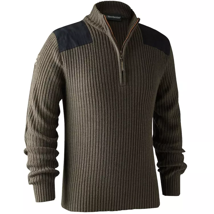 Deerhunter Rogaland Strickpullover Half-zip, Dark Grey Melange, Herren 2 Deerhunter Rogaland Strickpullover Half-zip, Dark Grey Melange, Herren – Bild 2