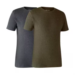 Deerhunter Basic 2-Pack T-Shirt, Brown Leaf Melange, Herren