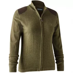 Deerhunter Lady Darlington Strick Cardigan Mit Merinowolle, Dark Elm, Damen