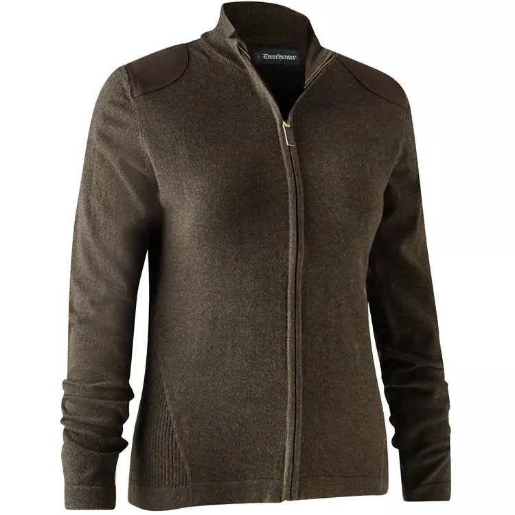 Deerhunter Lady Darlington Strick Cardigan Mit Merinowolle, Dark Elm, Damen 3 Deerhunter Lady Darlington Strick Cardigan Mit Merinowolle, Dark Elm, Damen – Bild 3